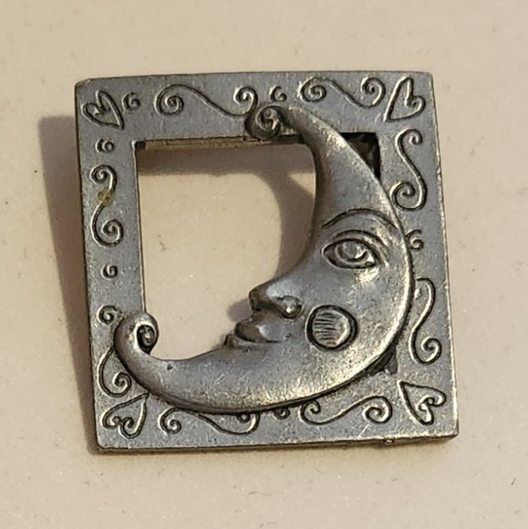 1996 Seagull Canada Pewter Moon Brooch - Picture 1 of 3